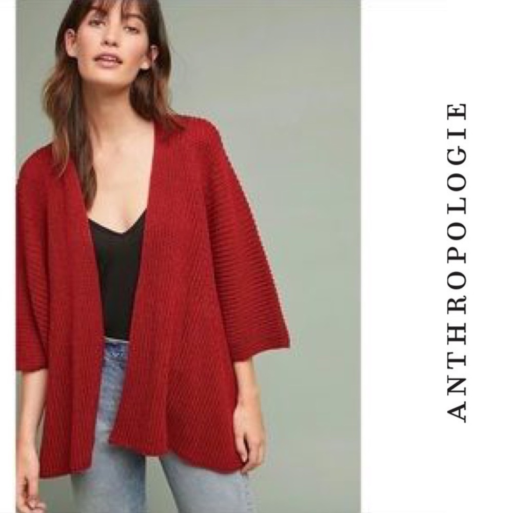 Anthropologie Akemi + Kin Evelyn red cardigan Sweater M